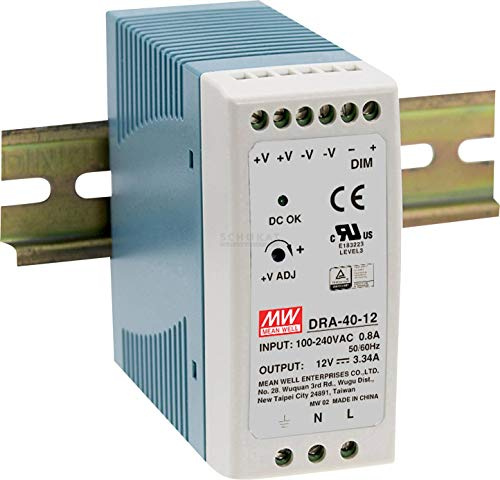 Mean Well DRA-40-12 Netzteil für DIN-Schiene 12V/DC 3,34A 40,08W 1x