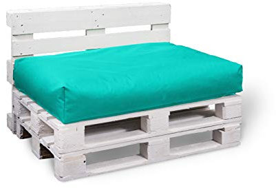 BuBiBag Palettenkissen Sitzkissen Sitzauflage Sitzfläche für In & Outdoor Größe & Farbe auswählbar (80x60x15 cm, türkis)