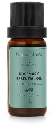 bade natural® reines ROSMARINÖL - 100% Naturrein BIO, Rosmarinöl für Haare, Haaröl für Haarwachstum und Kopfhaut, für Diffuser ätherische Öle, als Duftöl, Naturkosmetik und Haarpflege