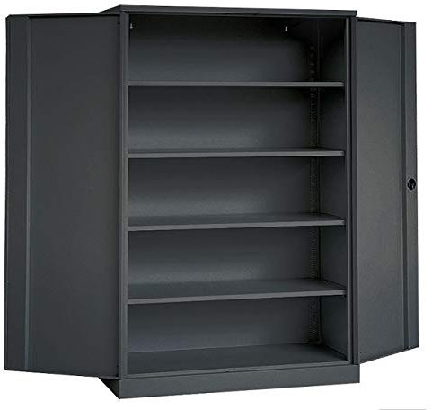 Big Box Aktenschrank Büroschrank Stahlschrank Flügeltürschrank 195x120x42 cm (anthrazit RAL 7016 / anthrazit RAL 7016)