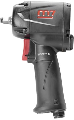 M7 NC-3612Q 3/8-inch Drive Quiet Mini Aluminum Air Impact Wrench, High Torque Wrench, Automotive Tool for Professional and Industrial Use, Lightweight Air Tool for Confined Spaces