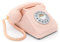 GPO 746 Telefono a Quadrante Push Button, Telefono Fisso Vintage per Casa, Ufficio, Telefoni Retro Con Suoneria a Campanello Originale e Cavo Arricciato, Carnation Pink