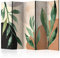 murando - Paravent Raumteiler Innen Blätter 225x172 cm 5-teilig Einseitig Raumtrenner Trennwand Holz Room Divider Sichtschutz Spanische Wand Raum Abtrennung Natur Wiese Botanik wie gemalt b-A-0885-z-c