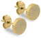 Max Palmer® Runde Ohrstecker mit Platte in Diamant-Optik | 4 Farben [03.] - Gold