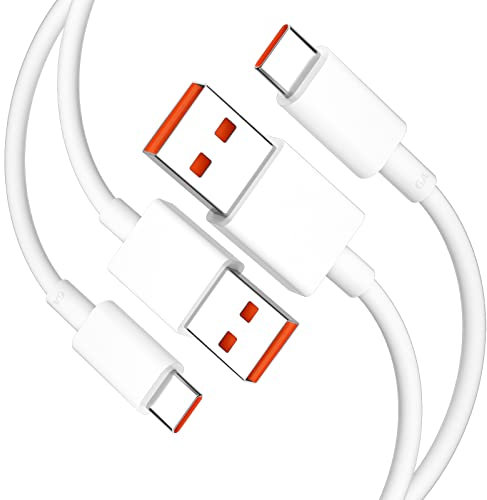 2 Pack 120W 6A Cavo USB C Ricarica per Xiaomi 14T 13T 12 11T Pro,90W Turbo Cavo USB C per Xiaomi 15 14 13 Ultra POCO F6 X7 Pro,45W Turbo di Ricarica per Redmi Note 14 13 12 11S 11 10 per Redmi 14C 13C