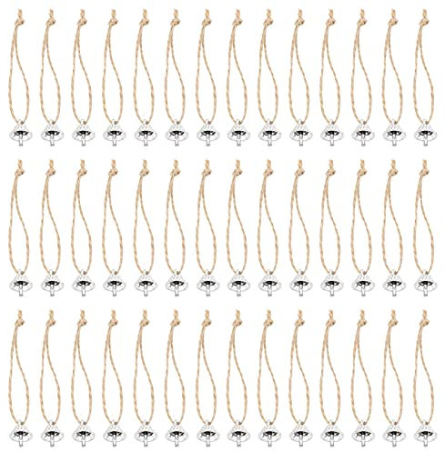 Weihnachtsbaumkugeln Seil 100 Stück Runde Weihnachten Ornament Kappen Weihnachten Ersatz Ornament Kleiderbügel Kappen Weihnachtskugel Ornament Kappen für DIY Handwerk Weihnachtsdekoration