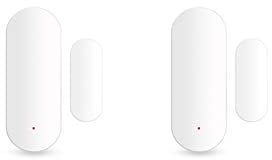 2x WiFi Smart Türsensor, Tür-Fenstersensor–Tuya drahtloser Türfenster Sensor Alarm App Push Benachrichtigungen,kabelloser Fensterkontakt-Sensor für Heimsicherheit,Unterstützung Alexa Google Assistant