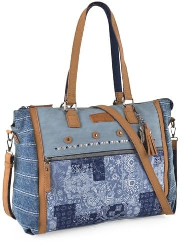 Lois - Handtasche Damen Groß - Elegante Shopper Damen Groß für jeden Anlass, Tasche Damen mit Stil, Blau