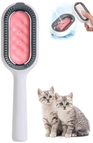 Spazzola per la Rimozione dei Peli di Animali Domestici, FaJoek Spazzola per Cani e Gatti Autopulente con Serbatoio dell'acqua, Pettine per Massaggi per Animali Domestici 4 in 1