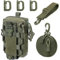 MUCHER Molle Tasche Taktisch Umhängetasche Molle Flaschen Halter Haltbares Multifunktional Gürtel Taschen mit Schultergurt und 3 Haken für Outdoor Wandern Jagdcamping Training (Armeegrün)