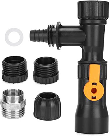 Metall-Aquarium-Wasserwechsler-Ersatzteile, Aquarium-Wasserwechsler-Wasserhahn-Adapter, Ersatz-Wasserhahn-Düsenpumpe mit 2 Wasserhahn-Adaptern für die Reinigung von Aquarien