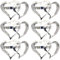 6 Pcs Serviettenringe Valentinstag Servietten Schnallen Herz Serviettenhalter Ring Für Hochzeit Dinnerparty Weihnachtstag Geburtstag