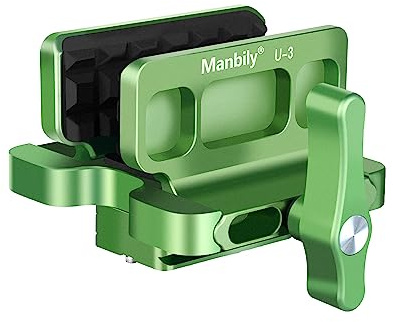 Manbily Tripod Head Shooting Rest Arca Swiss Clamp for Hunting Tripods, Saddle Platform Mount, 1/4 & 3/8 & Arca-Swiss for Monopods, Bipods, Aluminum Alloy U-3 Green