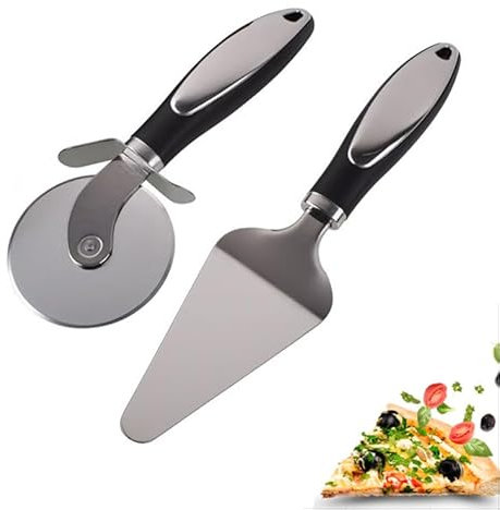 Youery Cortador Pizza Acero Inoxidable, Profesional Corta Pizza Cortapizzas con Rueda de Acero Inoxidable, Multifunción Cortador de PIzza, Cortapizzas para Cortar Pizza, Queso, Crepes