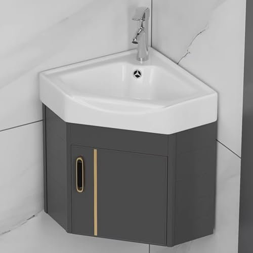 BRCYKRWY Spülenschrank Mit Spüle Und Armatur Kleines Eckwaschbecken Zur Wandmontage Waschbecken Waschtisch Badezimmer Hängewaschbecken Eckwaschbecken Mit Unterschrank Waschbecken Gäste Wc