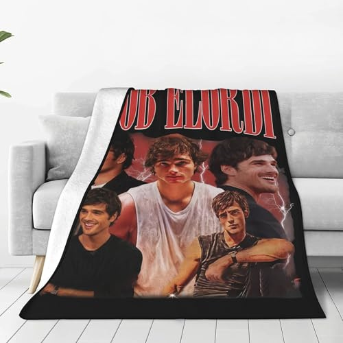 EZKYZTLW Jacob Star Elordi Decke, Geschenke für Frauen und Mädchen, leichte Flanell-Fleecedecke, Ganzjahres-Überwurfdecke für Bett, Couch, Stuhl, 127 x 101,6 cm