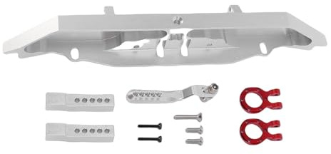 RC Heckstoßstange mit Anhängerkupplung Aluminiumlegierung, leichte RC Geländewagen Ersatzteil Stoßdämpfer für Modellbau Autos CNC-gefertigt