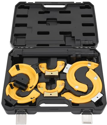 DWIKRYT Profi Federspanner-Set, Universal Stoßdämpferwerkzeug, Kfz Feder Spanner Werkzeug mit Werkzeugkasten für Auto, Motorrad (Schwarz)
