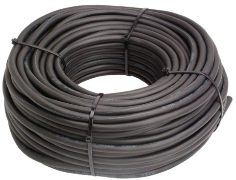 as - Schwabe Baustellenkabel, 50 m extrem-robustes Kabel H07RN-F 5G1,5, Baustellenleitung, Verlängerungskabel beide Seiten glatt abgeschnitten, Gummischlauchleitung IP44, Schwarz, 10027