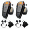 vFound BT-S2 Auricolare Bluetooth 1000m moto di una nuova generazione di cuffie auricolari Bluetooth universale impermeabile Walkie 2 o 3 LED e radio FM audio, vivavoce GPS(2 Pezzo)
