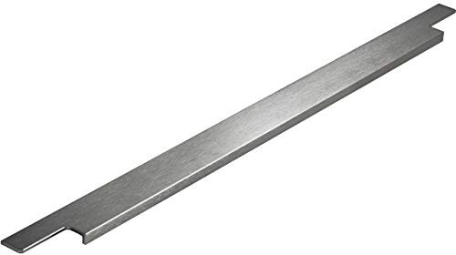 GedoTec Profil-Griff Alu Möbelgriff Küche Griffleiste Edelstahl-Optik - MALIBU | Küchengriff Aluminium für Möbel - Schubladen | Schrank-Griff Länge 396 mm | 1 Stück - Schubladengriff mit Harpunensteg