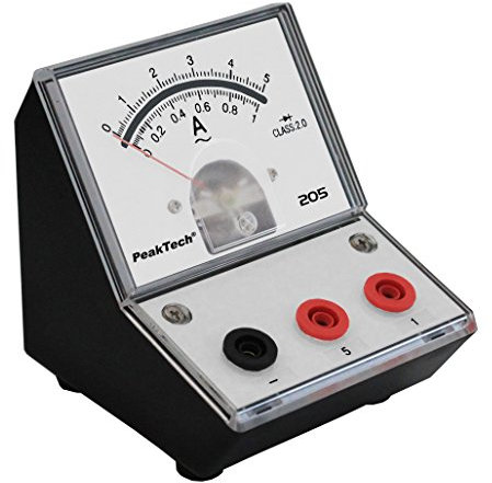 PeakTech P 205-09 - Misuratore di corrente/amperometro analogico/misuratore con scala dello specchio 0 … 1A/5A AC