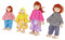 Fenteer 1/12 Puppenhaus 4 Personen Puppenfamilie Biegepuppen. 2 Erwachsene Puppen, 2 Kinder Puppen