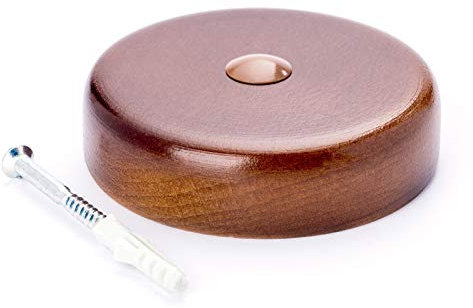 Deckenverteilerdose aus Holz Decken Kabel Lampen Baldachin Abzweigdose Verteiler Nuss
