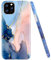JAHOLAN iPhone 11 Pro Case Gold Glitter Sparkle Marble Design Clear Bumper TPU Soft Rubber Silicone Cover Phone Case for iPhone 11 Pro 5.8 inch 2019 - Purple