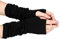 LassZone Women's Elbow Length Knitted Arm Warmers Long Sleeve Thin Fingerless Gloves Thumb Hole Wrist Warmers Winter Mittens
