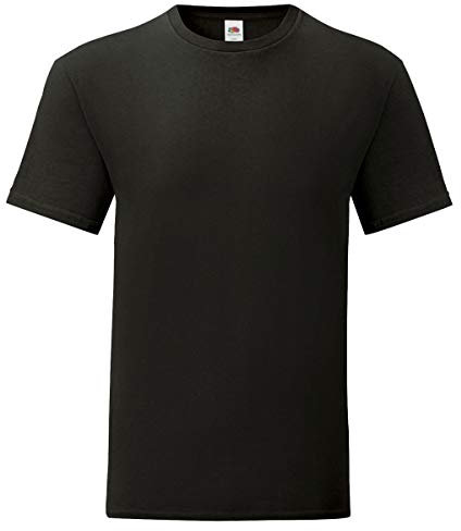 Fruit of the Loom 5er Pack Iconic T Herren T-Shirt Mehrpack Größe S - 5XL, Farbe:schwarz, Größe:L …
