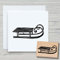 NEWSTAMPS Stempel Schlitten Motivstempel aus Holz & Gummi zum Karten und Geschenke basteln, Holzstempel für Weihnachten, Weihnachtskarte, Winter, Scrapbook, Textilstempel, Deko, Freunde