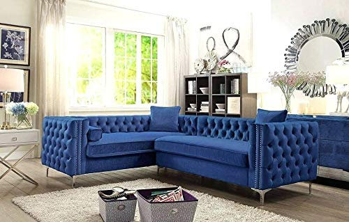 jvmoebel Ecksofa Chesterfield Textil Samt Polster Sofa Couch Sitz Eck Garnitur Stoff Neu