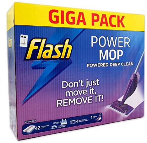 Flash Power Mop Powered Deep Clean Giga Pack (Includes 42 Pads)