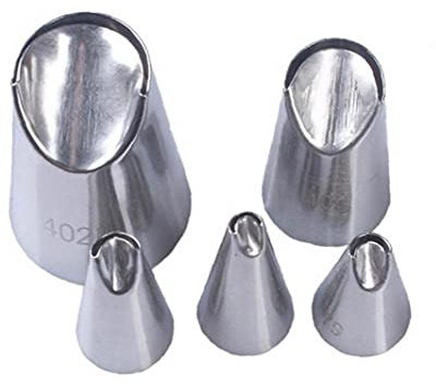 TOSSPER 5pcs Chrysanthemum Nozzle Icing Piping Nozzles Pastry Tips Cake Cream Decorating Tool Kitchen Baking Gadgets