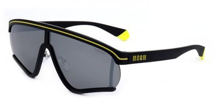 Polaroid Pld Msgm 2/g 71C/EX BLACK YELLOW Sunglasses Unisex Propionate, Standard, 68