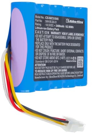 Akku kompatibel mit Husqvarna 584 85 28-01, 584 82 28-01 - Li-Ion 3400mAh - für Automower 310, 310 2015, 310 2016, 310 2017, 310 2018, 315, 315 2015