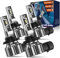NOVSIGHT Illuminazione interna per auto, LED per auto, lampada interna, striscia luminosa a LED per auto, 72 LED, 16 milioni di colori, luce per auto, interno APP controllabile, con accendisigari,