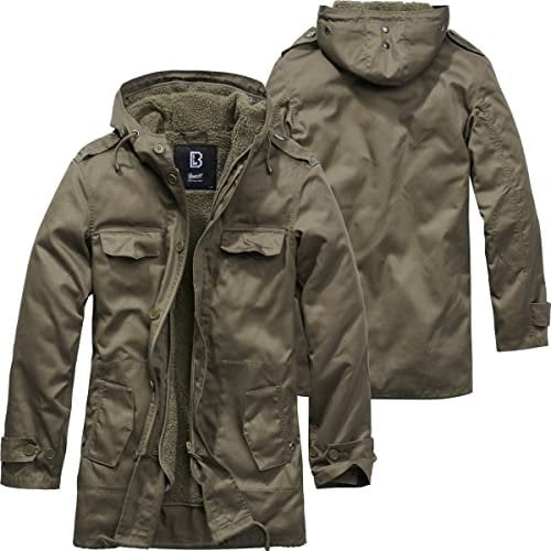 Brandit BW Parka Forest Hombre Parka Aceituna M 80% Poliester, 20% Algodón Heraustrennbare Innenjacke