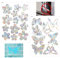 CHRI Suncatcher Sticker 21 STK, Fensteraufkleber Vogelschutz Prisma Fensteraufkleber Schmetterling und Blumenmuster für Glasscheiben Anti-Kollision Fenster Aufkleber Sticker