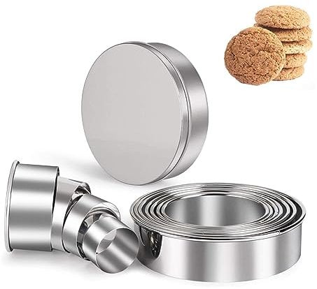 Round Cookie Cutter Set, 304 Stainless Steel Circle Cookie Cutter for Pastry Donut Fondant Baking DIY Cake 12 Pcs