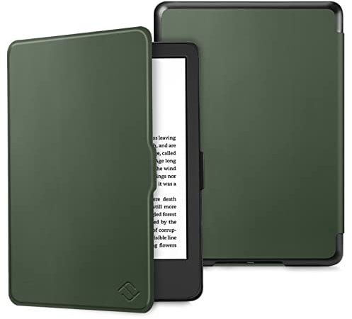Fintie Hülle für 6 Kindle (11. Generation) – 2024/2022, Leichte Case Schutzhülle mit Auto Schlaf/Wach Funktion für 6 Zoll Kindle Basic 2024, Alpingrün