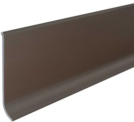 Sockelleiste | Aluminium | Edelstahl | Breite 10 mm | Höhe 80 mm | Länge 2500 mm | Materialstärke 1.5 mm | Selbstklebend | Fußleiste | 1 Stück