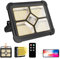 200W Foco LED Recargable 20600mAh LED Bateria Lámpara Portátil Con Control Remoto Batería Interna Solar Luz de Trabajo LED, Para Reparación de Automóviles, Senderismo Acampadas, Emergencia