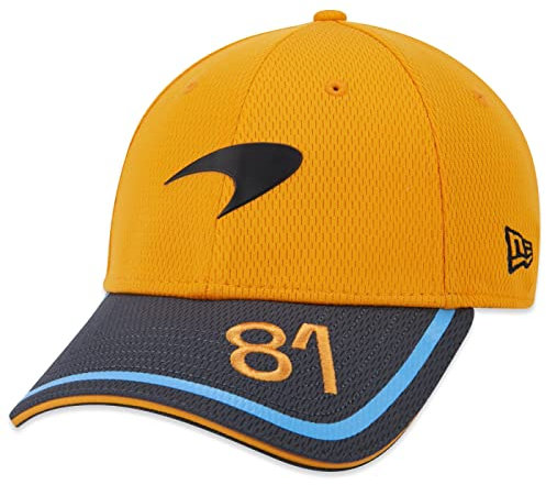 McLaren F1 Oscar Piastri Driver Cap 9Forty Saison 2023 Rear Size Adjuster Papaya and Blue Official Merchandise, Papaya und Blau, One size