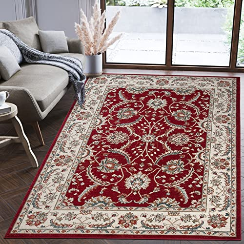 Mazovia Orientalisch Teppich - Traditioneller Teppich für Wohnzimmer, Esszimmer - Orient Teppiche Ornament - ÖKO-TEX Wohnzimmerteppich Rot - 300 x 400 cm