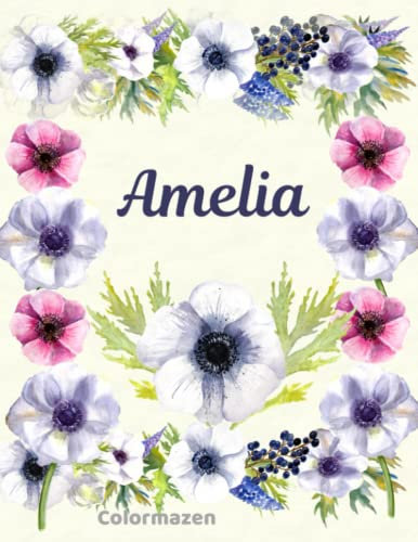 Amelia: Anemone Personalised Notebook (Large)