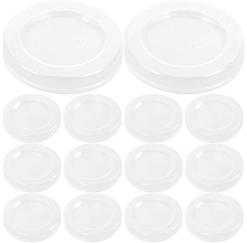 PAREKS Lot de 50 bocaux en verre transparent pour yaourt - Couvercles de rechange scellés contre les fuites - 67 mm