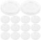 PAREKS Lot de 50 bocaux en verre transparent pour yaourt - Couvercles de rechange scellés contre les fuites - 67 mm