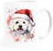 SpecialMe® Tasse Hunde-Motiv Weihnachten Weihnachtsmütze lustig Hunderassen Geschenk Hundebesitzer Aquarell Bichon Frise weiß standard